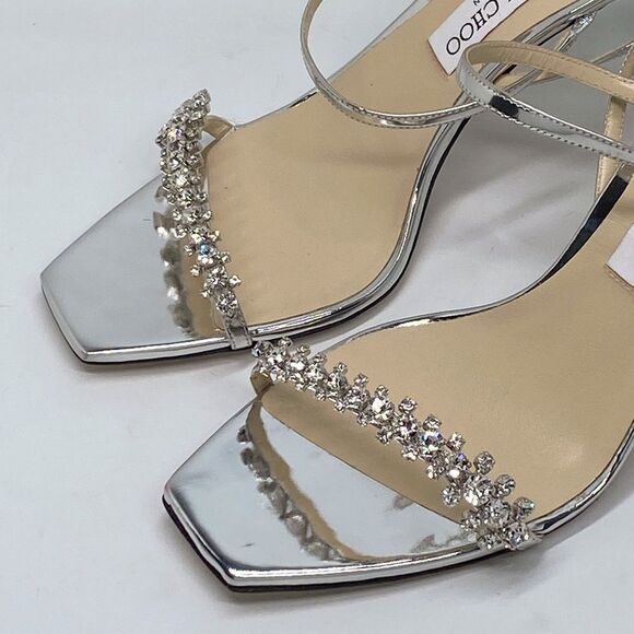 Jimmy Choo Meira Embellished Patent Leather Sandals size 41 - Picture 8 of 14